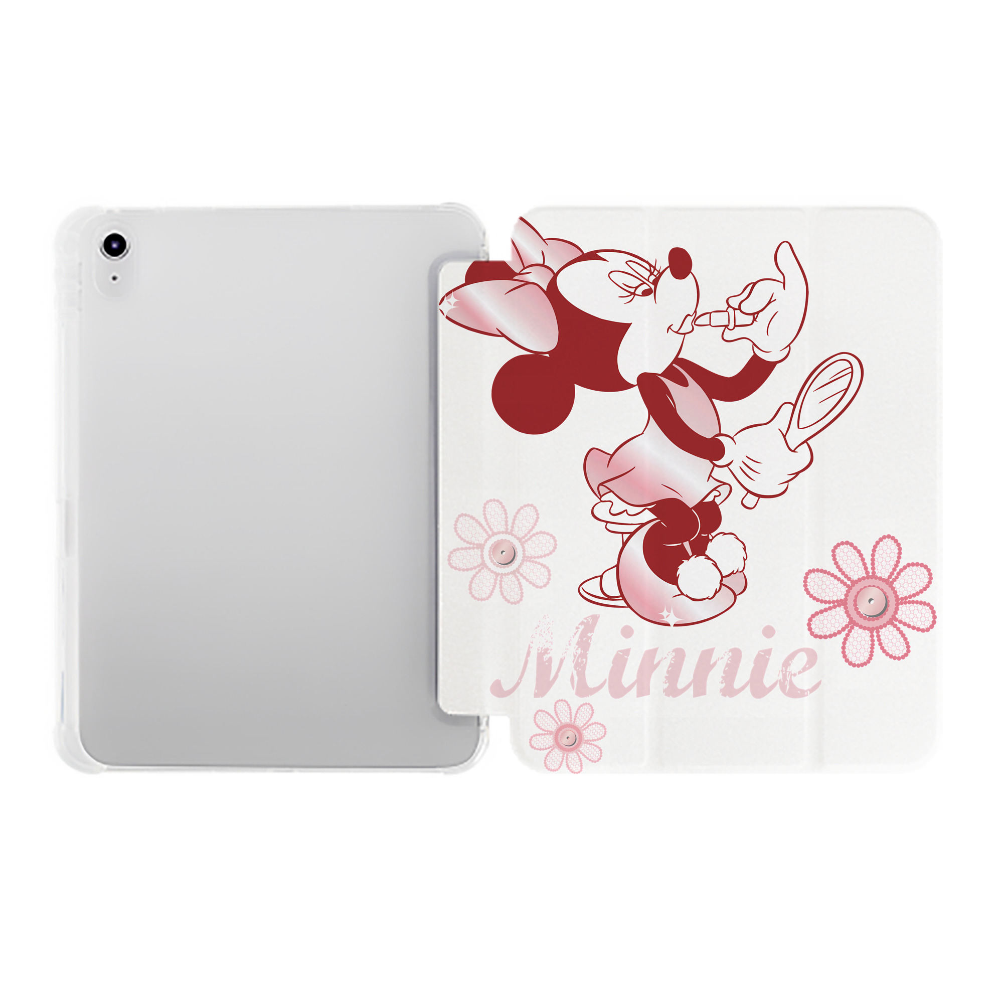 （画像用） ミッキーマウス Mickey Mouse IPad ケース ペン収納付き 三つ折りスタンド PUレザー×シリコン 対応機種9.5/10.5/10.9インチ